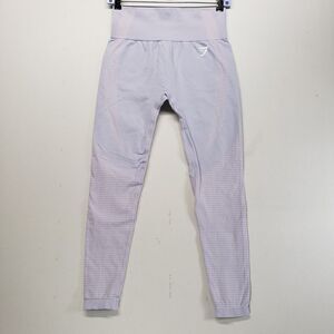 Gymshark Leggings Workout Gym Yoga Seamless High Rise Large Lavender Pink Dots